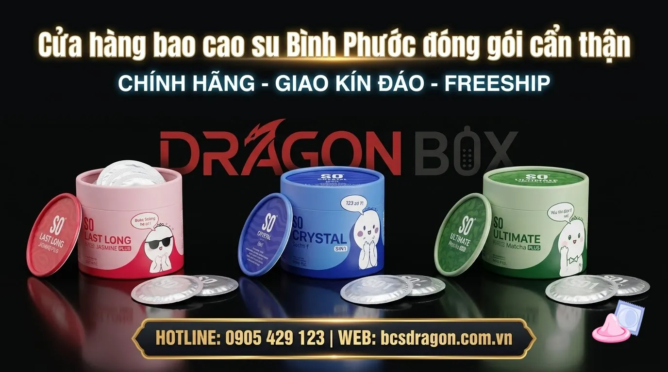 Cửa hàng bao cao su Bình Phước đóng gói cẩn thận