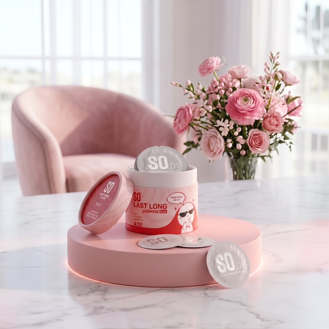 Bao Cao Su SO Last Long Jasmine Plus+ Kéo Dài Thời Gian Hương Lài